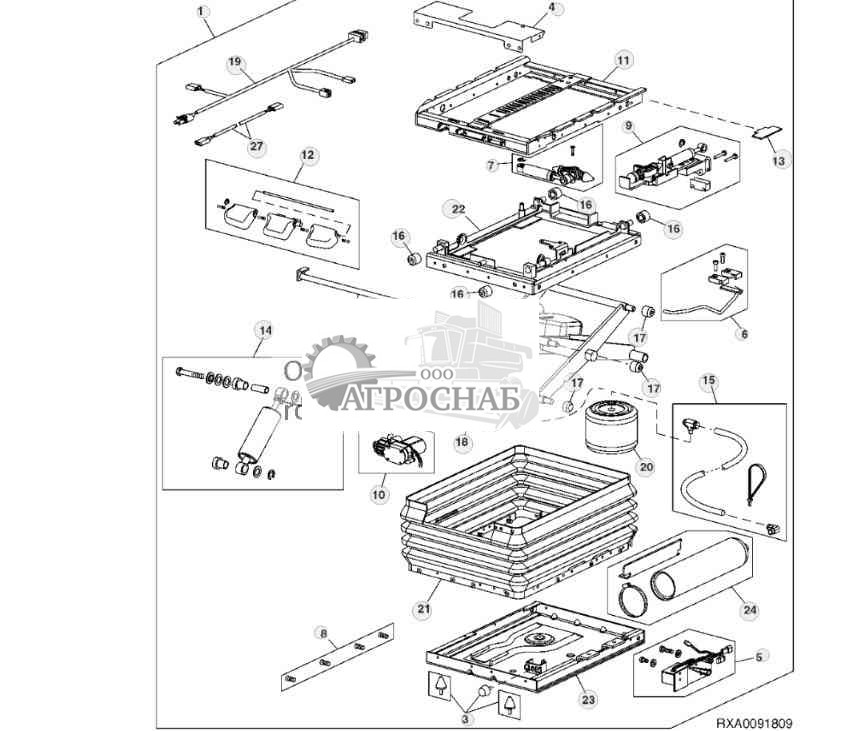 Seat Assembly, W Air Suspension 